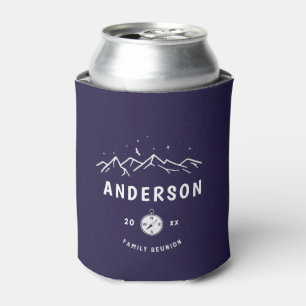 Rustic Camping Personalized Family Reunion Can Cooler