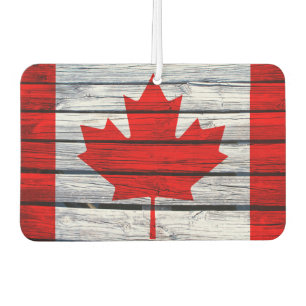 Rustic Canadian Flag Car Air Freshener
