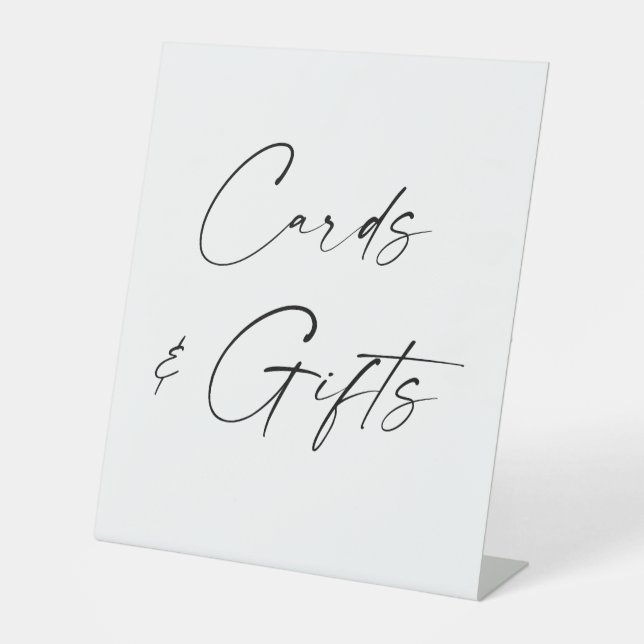 Rustic Cards & Gifts Wedding Tabletop Sign  (Front)