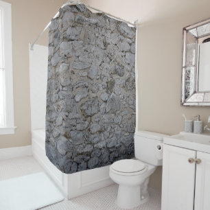 Rustic Caribbean Coral Stone Wall 3 Shower Curtain