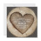 Rustic carved tree wood heart engagement party