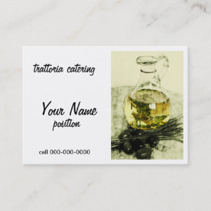 rustic catering business card