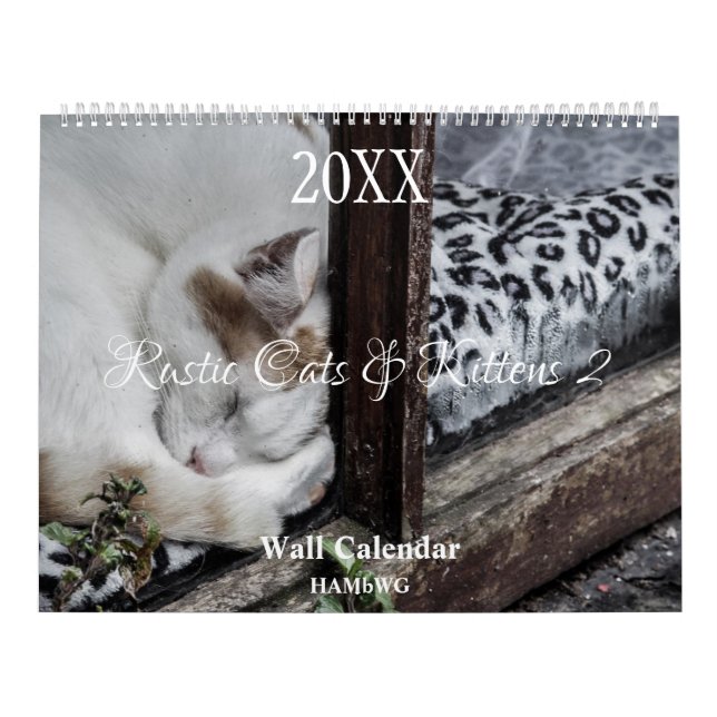 Rustic Cats & Kittens 2 Wall Calendar - HAMbyWG (Cover)