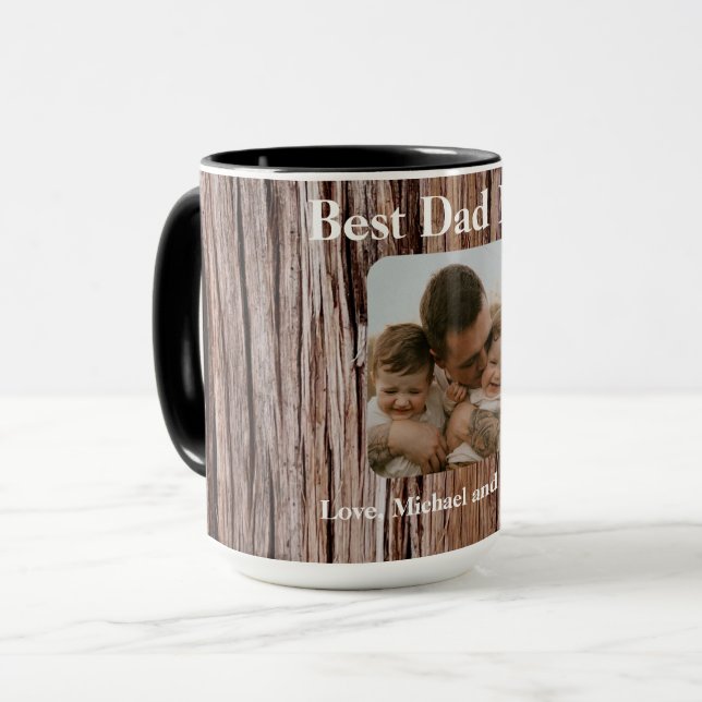 Rustic cedar bark, natural tree outdoors pattern  mug (Front Left)