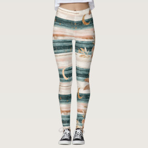 Rustic Celestial Stripe Moon Sun Earthy (11) Leggings