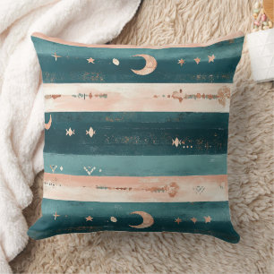 Rustic Celestial Stripe Moon Sun Earthy (5) Cushion