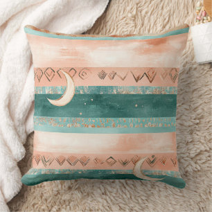 Rustic Celestial Stripe Moon Sun Earthy (8) Cushion