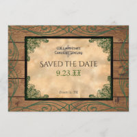 Rustic Celtic Claddagh Save the Date