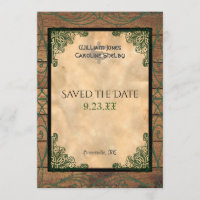 Rustic Celtic Claddagh Save the Date