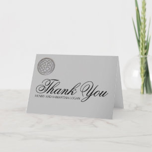 Rustic Celtic Knot Personalised Thank You Note Card