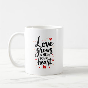 Rustic Ceramic Coffee Cup with Uplifting Quote