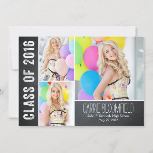 Rustic Chalk Graduation Announcement/Invitation Invitation