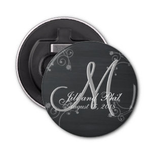 Rustic Chalkboard 3d Monogram Bottle Opener