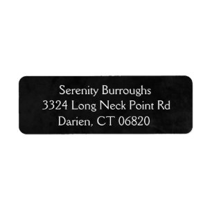 Rustic Chalkboard Black And White Address Name Return Address Label