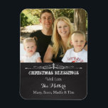 Rustic Chalkboard Christmas Blessing Photo Magnet<br><div class="desc">Help them remember you all year with our Rustic Chalkboard Christmas Blessing Photo Magnet. For best results add a horizontal picture. Find more great holiday gifts at TheInspiredEdge.</div>