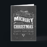 Rustic Chalkboard Christmas Card<br><div class="desc">5x7 Rustic chalkboard Christmas card. Add text and personalise it!</div>