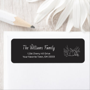  Rustic Chalkboard Halloween Fall Return Address Label