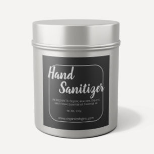 Rustic Chalkboard Hand Sanitizer Label