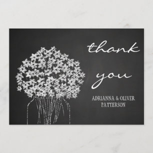 Rustic Chalkboard Mason Jar Flowers Thank You
