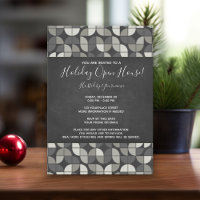 Rustic Chalkboard MCM Holiday Open House