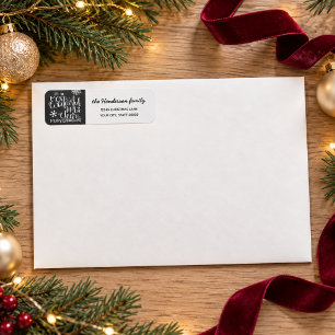 Rustic Chalkboard Most Wonderful Time of the Year Return Address Label