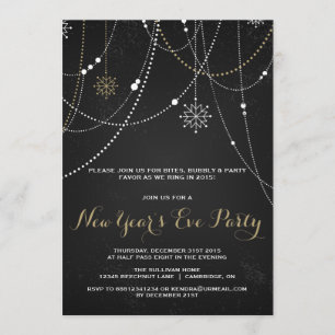RUSTIC CHALKBOARD NEW YEAR'S EVE PARTY INVITATION