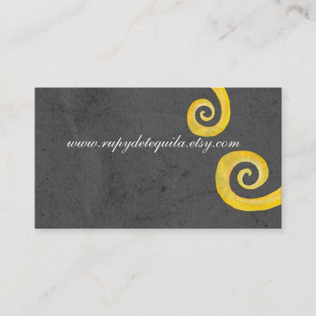 Rustic chalkboard Vintage Business Card (Front)