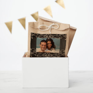 Rustic Chalkboard Vintage Folk Art Thank You Favour Bag