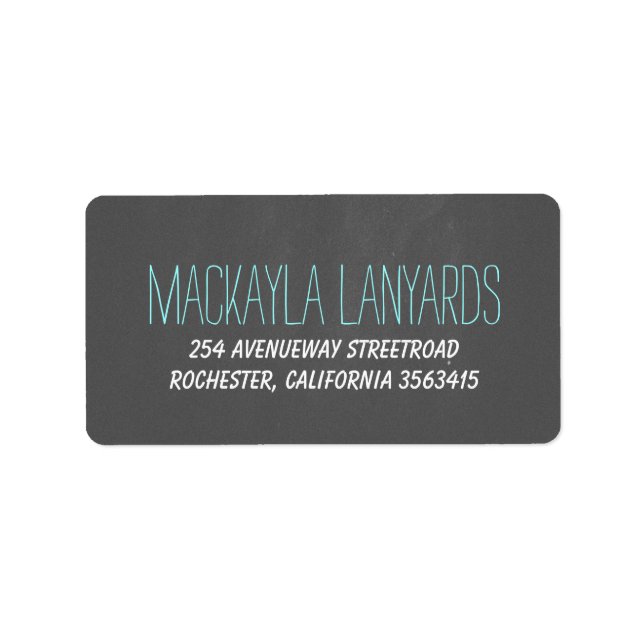 Rustic Chalkboard Wedding Label (Front)