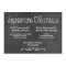 Rustic Chalkboard Wedding Signature Cocktails Sign