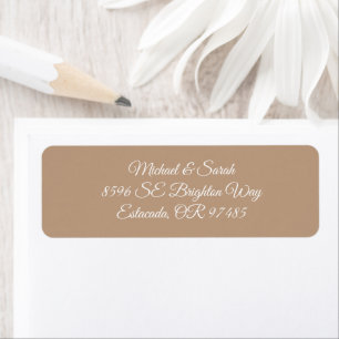 Rustic Champagne Beige Return Address Label