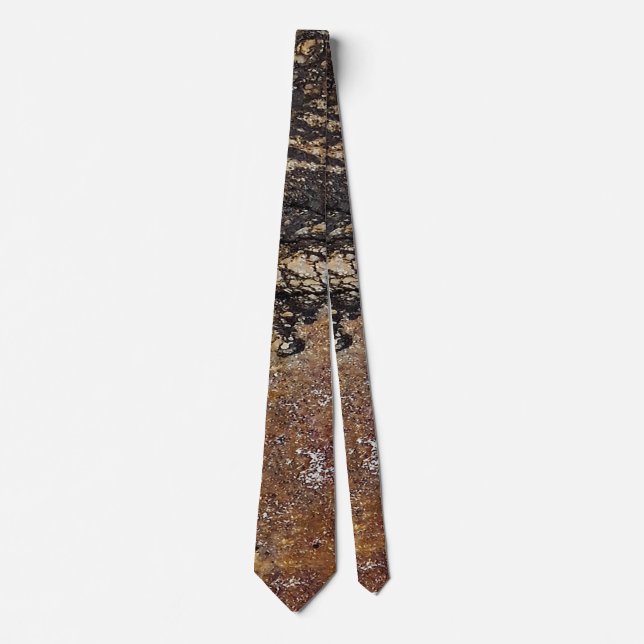 Rustic Charm Abstract Print Tie (Front)