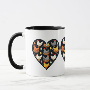 Rustic Charm Cottagecore Farm Chicken Pattern Mug