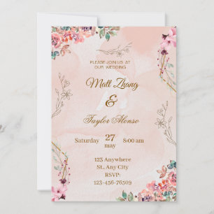 rustic charm wedding invitation