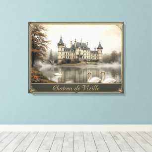 Rustic Château de Vizille Vintage French Castle Canvas Print