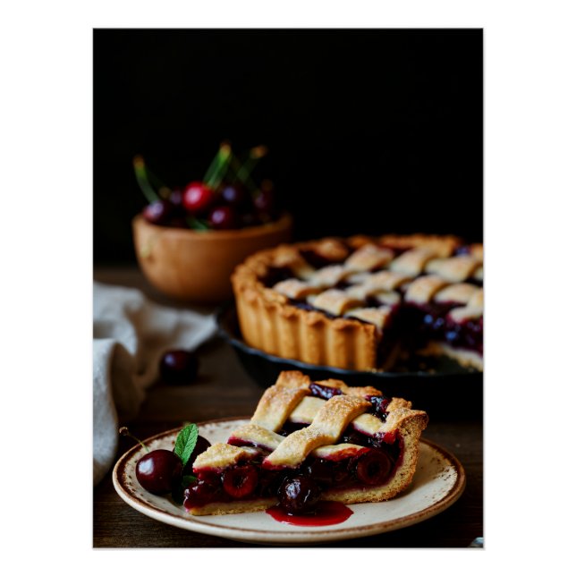 Rustic Cherry Pie Poster (Front)