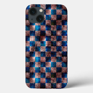Rustic chess in the form of crossed scratches iPhone 13 case