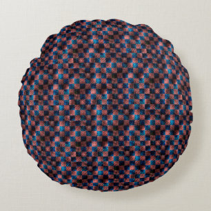 Rustic chess in the form of crossed scratches round cushion