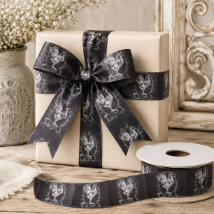 rustic chic blackboard french country rooster satin ribbon