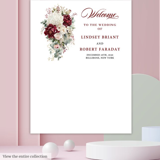 Rustic Chic Boho Burgundy Wedding Photo Backdrop Tapestry (Rustic Chic Boho Burgundy Wedding Photo Backdrop)