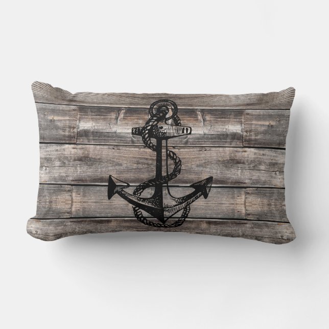 rustic chic design with ANCHOR | Lumbar Cushion (Front)