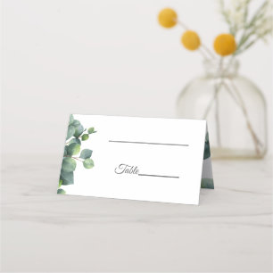 Rustic Chic Eucalyptus Branches Wedding Escort Place Card