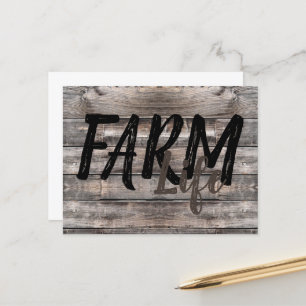 rustic chic FARM LIFE Postcard