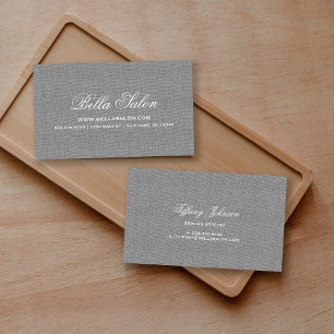 Rustic Chic Faux Burlap Business Card