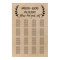 Rustic Chic Faux Kraft Wedding Seating Chart