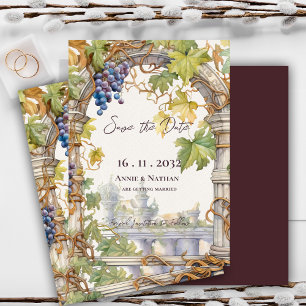 Rustic Chic Grapevine-Inspired Winery Wedding Save The Date