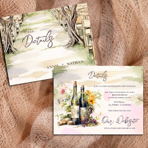 Rustic Chic Grapevine Vineyard Wedding Details Postcard