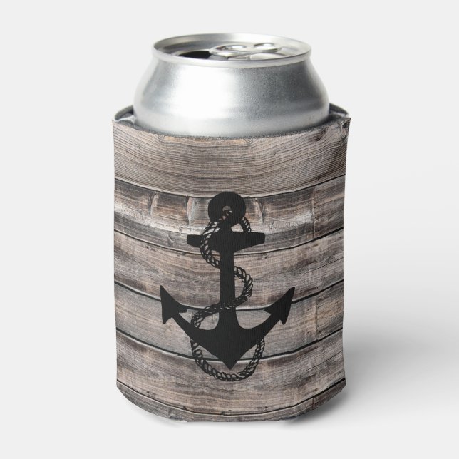 rustic chic nautical ANCHOR | Can Cooler (Can Front)