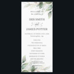 Rustic Chic Sage Greenery Gold Wedding Program<br><div class="desc">Designed to co-ordinate with our Rustic Greenery wedding collection, this elegant wedding program features a chic watercolor sage green leaves and gold glitter details. Personalize it with your details easily and quickly, simply press the customise it button to further re-arrange and format the style and placement of the text. Double...</div>