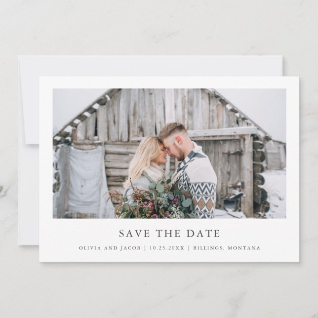 Rustic Chic | Single Photo Save The Date (Front)